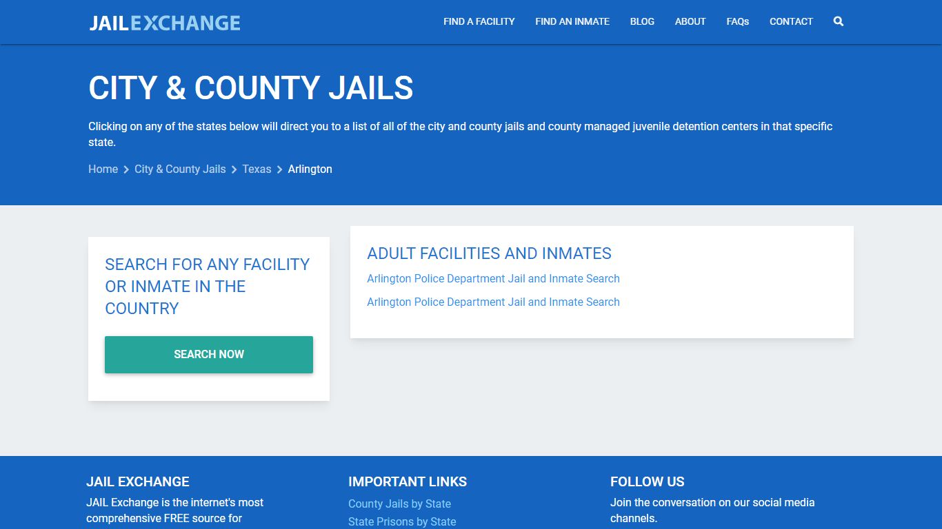 City & County Jails | Texas | Arlington | JailExchange